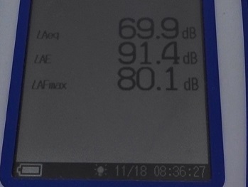 2019年11月18日午前8時36分８０.１ｄＢ嘉手納米軍基地。(1).jpg